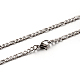 304 Stainless Steel Figaro Chain Necklaces STAS-M174-033P-1