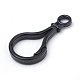 Opaque Solid Color Bulb Shaped Plastic Push Gate Snap Keychain Clasp Findings KY-R006-13-2