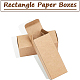 紙の厚紙箱  エッセンシャルオイルパッキングボックス  ギフト用の箱  長方形  砂茶色  9.1x3.7x3.6cm  展開：18.6x7.2x0.1cm CBOX-WH0003-17A-01-5