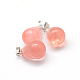 Teardrop Cherry Quartz Glass Pendants G-Q435-11-2