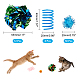CHGCRAFT 70Pcs 3 Styles Crinkle Balls Playthings Set Include 8Pcs Cat Spring Plaything 12Pcs Aluminizing Crinkle Balls and 50Pcs Sparkle Ball Tinsel Pom Poms Glitter for Kittens to Swat Bite Hunt AJEW-CA0002-01-2