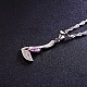 Shegrace feuille luxueux plaqué platine 925 colliers pendentif en argent sterling JN216A-2