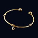 Hermoso diseño real 18k oro plateado latón encanto brazalete brazalete BJEW-EE0001-06-2