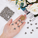 DICOSMETIC 100Pcs Heart Spacer Beads Tibetan Style Alloy Heart with Butterfly Beads Antique Silver European Beads Alloy Loose Beads for Bracelet Necklace Jewelry Making FIND-DC0004-21-3
