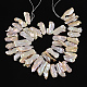 Rectángulo natural barroco perla keshi perlas perlas hebras PEAR-Q004-28-2