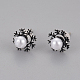 Acrylic Pearl Stud Earrings EJEW-F211-12-2