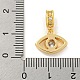 Латунные микропаве прозрачные подвески с фианитом KK-U007-02G-010-3