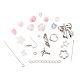 Kit per fare orecchini rosa fai da te DIY-FS0004-78-4