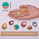 SUNNYCLUE 1 Bag 6 Pairs Resin Wood Pendant Acrylic Resin Earring Making Kit Bohemian Round Square Drop Mottled Earring Jewelry Arts Craft for Beginners Women DIY-SC0007-05-3