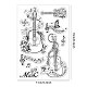 PH PandaHall Music Clear Stamps Guitar Flower Silicone Rubber Stamp Film Frame Transparent Seal Stamps for Music Festival Party Invitation Card Postcard Album Photo Gift Box Decoration Scrapbooking DIY-WH0167-57-0533-2