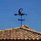 オランウータン鉄風向インジケーター  屋外の庭の風の測定ツールのための風見鶏  ムーン  273x358mm AJEW-WH0265-021-5