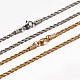 Collares de cadena de cuerda de 304 acero inoxidable NJEW-E026-09-1