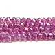 Transparent Baking Painted Glass Beads Strands DGLA-F002-02B-2