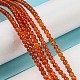 Natural Carnelian Beads Strands G-S281-50C-3mm-4