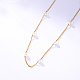 Collar de cadena de acero inoxidable con cuentas de perlas de imitación para mujer. ZY9444-3