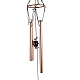 鉄風鈴  小さな風鈴手作りペンダント  真鍮チューブ付き  ガラスラインストーンとアクリルビーズ  蝶  カラフル  900mm HJEW-L025-D01-3