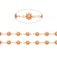 Латунные цепочки с цветком ромашки и овальными звеньями CHC-I035-13G-07-2