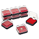 OLYCRAFT 10Pcs Clear Plastic Gift Box For Pin 1.4x1.4x0.3 Inch Black Red Presentation Boxes for Badge Clear Lapel Pin Presentation Display Case for Lapel Pin Gemstone Storage Display AJEW-WH0502-11-1