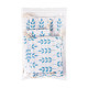 綿と麻の布梱包用ポーチ  巾着袋  葉  ダークシアン  16.1~31.6x14~26センチメートル  3個/セット ABAG-NB0001-05-7