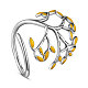 Anillo de dedo de plata esterlina ajustable shegrace 925 JR390E-1