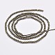 Chapelets de perles de pyrite naturelle  G-D862-57-2mm-A-2