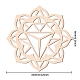 ウッドカボション  ジュエリー作りのための  ダイヤモンド模様の生命の花  バリーウッド  310x6mm WOOD-WH0101-012-2