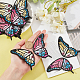 Chgcraft 16 pièces 4 style tissu de broderie informatisé aile de papillon chaussure lacet décoration de charme (gauche et droite) AJEW-CA0002-33-3