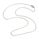 Llanura clásica 304 acero inoxidable collares de cadenas de cable para mujer para hombre STAS-S029-02-3