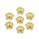 Filigree 5-Petal Brass Bead Caps KK-N0088-21G-2