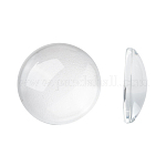 Cabochons de cristal transparente, Cabujón de cúpula clara para la fabricación de joyas colgantes con fotos, Claro, 17.5~18x5mm