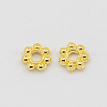 Perles d'espacement de marguerite de style tibétain, fleur, or, 5x1.5mm, Trou: 2mm