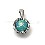 Латунные микро проложить кубического циркония подвески KK-K398-27P-02
