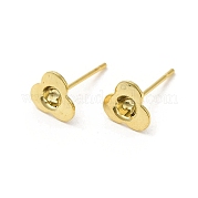 Фурнитура для сережек-гвоздиков из нержавеющей стали Flower 201 STAS-Q315-04G