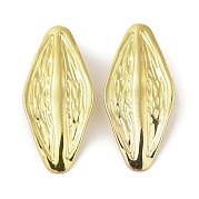 Серьги-гвоздики из латуни в форме листа для женщин EJEW-Q389-04G