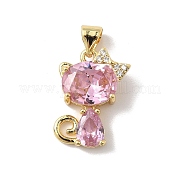 Латунные микро проложить кубического циркония подвески KK-L239-061G-02