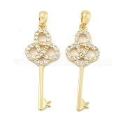 Латунные микропаве прозрачные подвески с фианитом KK-S386-32G