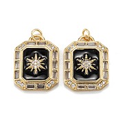 Латунные микропаве прозрачные подвески с фианитом ZIRC-A020-07G