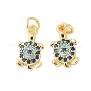Латунные микро проложить кубического циркония подвески KK-U056-44G