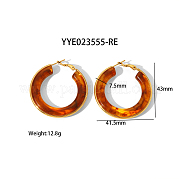 Стильные серьги-кольца из нержавеющей стали KA3294-3