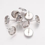 Латунь сеттинги серьга KK-H021-1N-NF