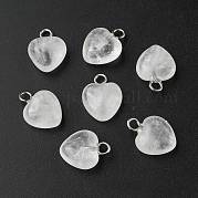 Сердечные подвески из натурального кварца G-G998-B01