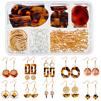 1 Box DIY Make 8 Pairs Teardrop Resin Dangle Earring Making Kits