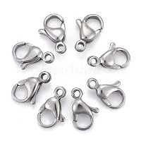 PandaHall 100pcs Grade A 304 Stainless Steel Lobster Claw Clasps Color 13x8mm