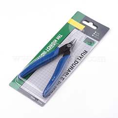 45 # alicates de acero al carbono para joyería para suministros de fabricación de joyería, cortador a ras, cortar, Pulido, azul medio, 130x52x12mm