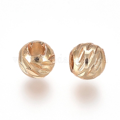 Latón entrepieza de abalorios, corte de la suposición, rerondana plana, dorado, 3.5x3mm, agujero: 1.5 mm