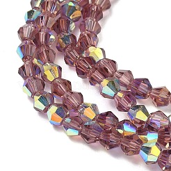 Chapelets de perles en verre transparent électrolytique&nbsp;EGLA-K015-18E