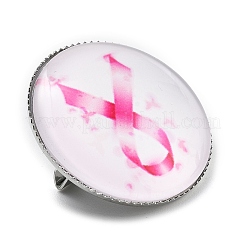 Spille in vetro con nastro di sensibilizzazione sul cancro al seno&nbsp;JEWB-L019-01C