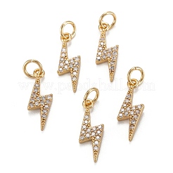 Ciondoli in ottone con zirconi chiari&nbsp;ZIRC-C024-14G