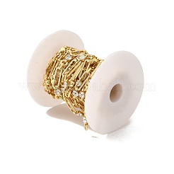 Catene a maglie ovali e piatte in ottone con placcatura a cremagliera&nbsp;CHC-I040-12G