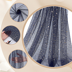 10 mètre de tissu en maille polyester à motif étoiles et lune&nbsp;DIY-PH0038-06B